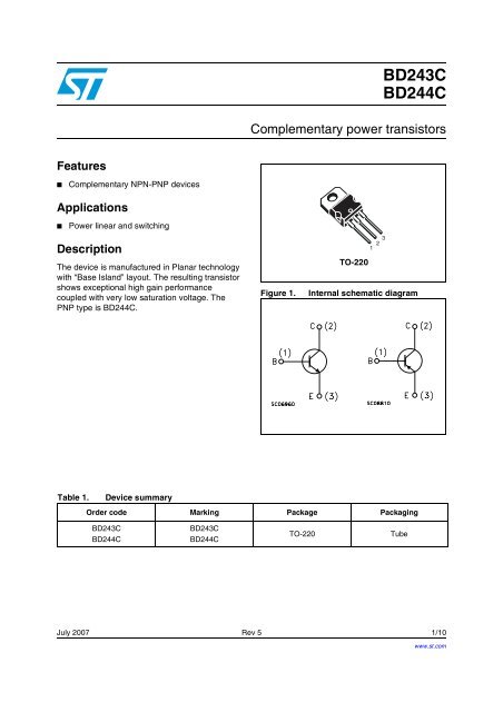 Technical Data Sheet - STMicroelectronics