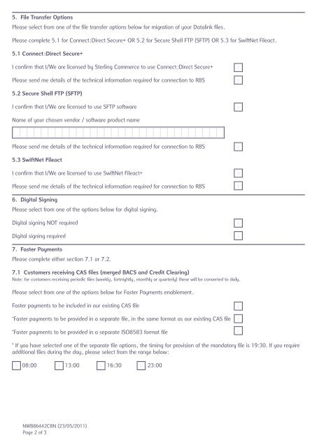 Amendment & Additional Services Form - NatWest