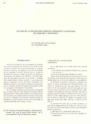 estudio de la percepcion cromatica mediante las pruebas de ...