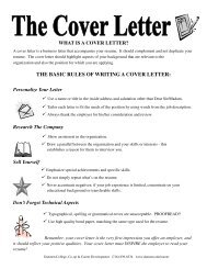 the basic rules of writing a cover letter - Daemen College