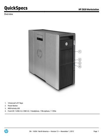 HP Z820 Workstation - Hewlett Packard