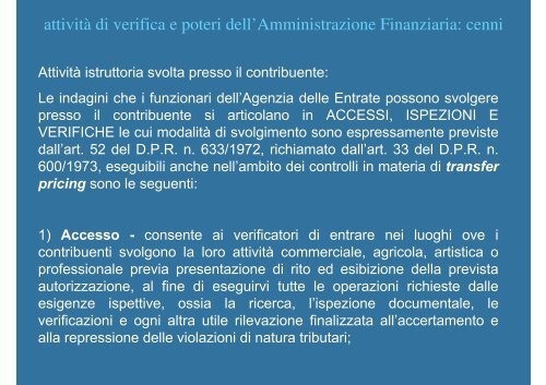 Transfer pricing e attivitÃ  di verifica - Liguria - Agenzia delle Entrate