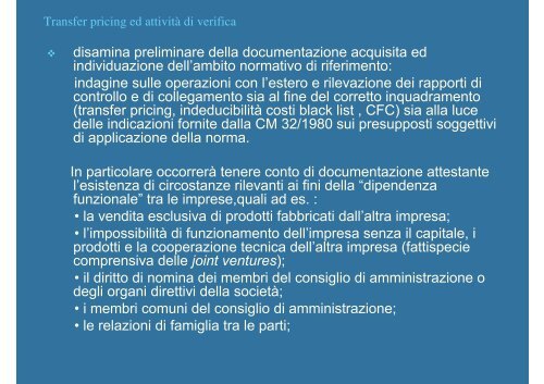 Transfer pricing e attivitÃ  di verifica - Liguria - Agenzia delle Entrate