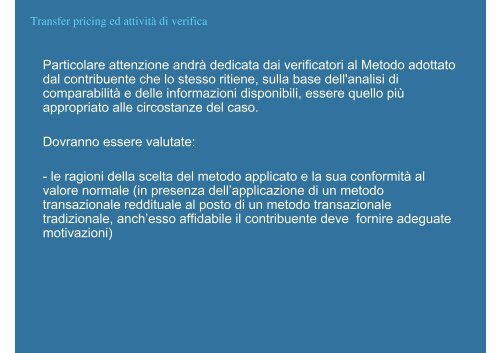 Transfer pricing e attivitÃ  di verifica - Liguria - Agenzia delle Entrate