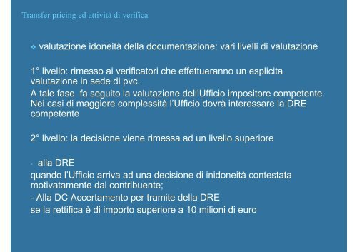 Transfer pricing e attivitÃ  di verifica - Liguria - Agenzia delle Entrate