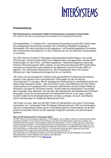 Pressemitteilung - RZV GmbH