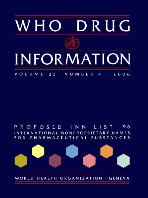 WHO Drug Information Vol. 20, No. 4, 2006 - World Health ...
