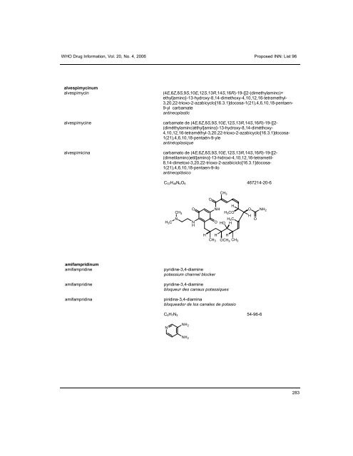 WHO Drug Information Vol. 20, No. 4, 2006 - World Health ...