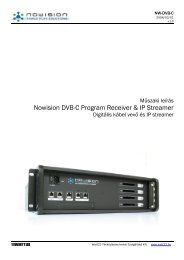 Nowision DVB-C Program Receiver & IP Streamer - Watt22 Kft