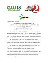 wesh/wkcf to launch estrella tv, a new spanish-language - Liberman ...