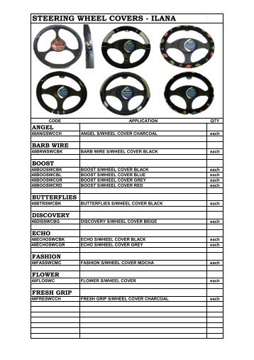 Ilana Steering Wheel Covers - SA Auto Accessories