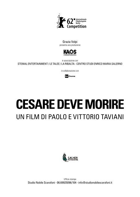CESARE DEVE MORIRE - MoviePlayer.it