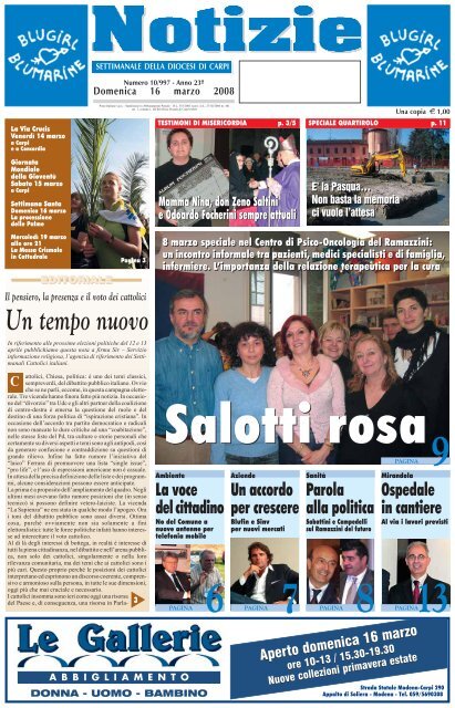 Edizione nÃ‚Â° 10 del 16-03-2008 (pdf da 4.722 KB) - Webdiocesi
