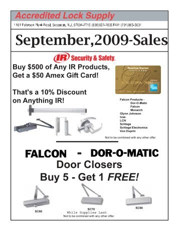 September,2009-Sales - - Accredited Lock Supply