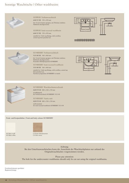 Built-in washbasins - Villeroy & Boch