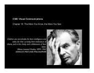 C300: Visual Communications Chapter 16: The More You Know, the ...