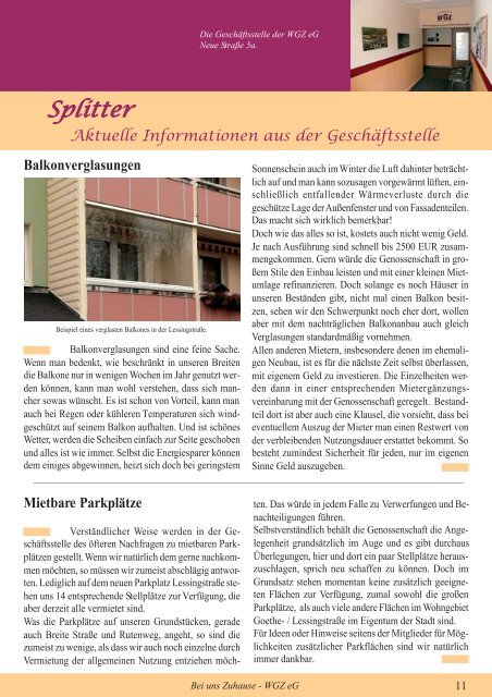 Mitgliederzeitung_12-2012 - Wohnungsgenossenschaft Zwönitz eG