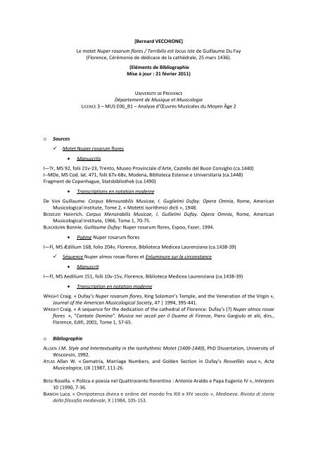 Bernard Vecchione Bibliographie Cours Analyse L3 Bernard Vecchione Bibliographie Cours Analyse L3