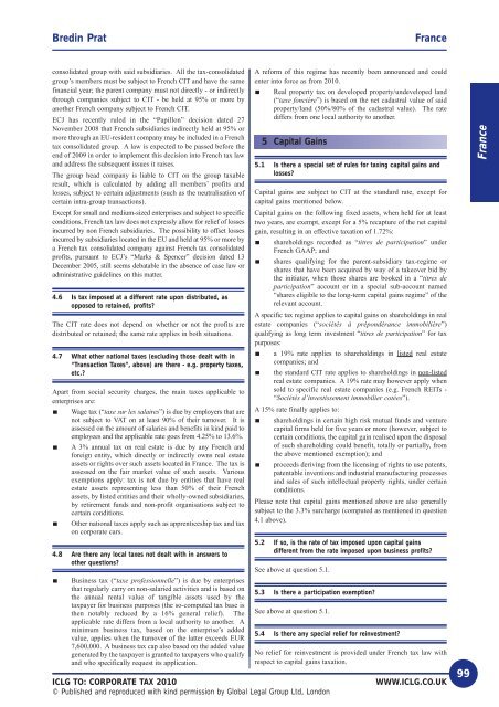 Corporate Tax 2010 - BMR Advisors