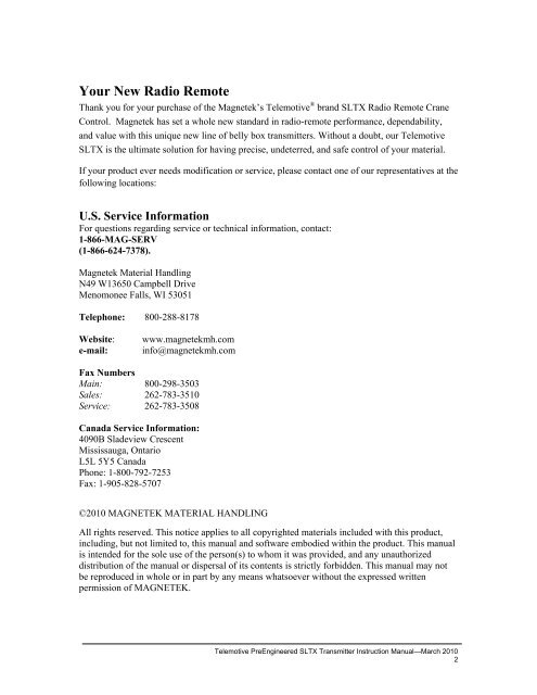 Telemotive Pre-Engineered SLTX Transmitter - Enrange LLC Radio ...