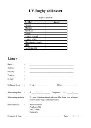 Kvittering for lÃ¥n af uv-rugby udstyr - Uv-Sport