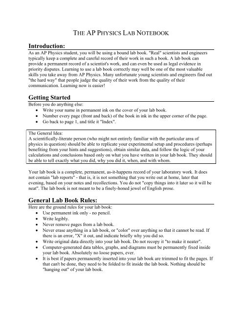 Physics Lab Template