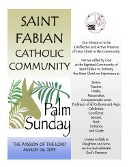 readings for - Saint Fabian Catholic Church