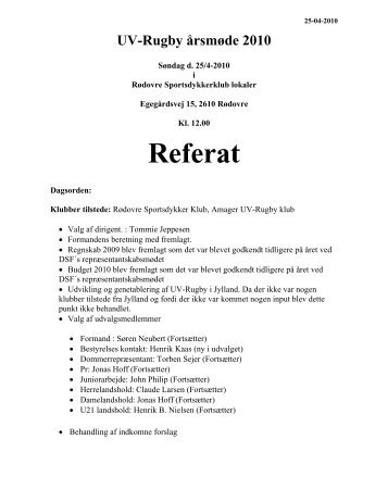 Referat - Uv-Sport