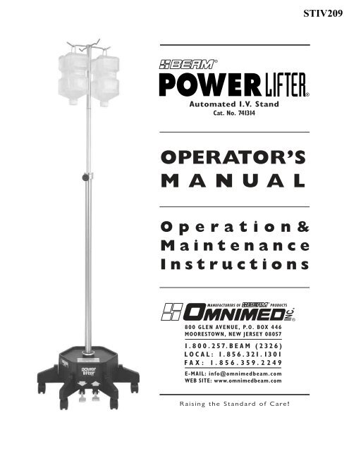 Operation Amp Maintenance Instructions Operator S Manual