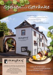 Speisen und Getränke - Burghof-Daun