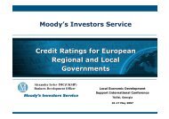 Credit Ratings for European Regional and Local Governments Credit ...