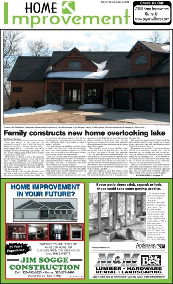 New Home Overlooking Lake - Paynesville Area Online