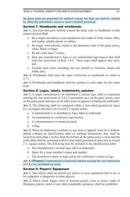 2011-12 AND 2012-13 MEN'S AND WOMEN'S RULES - NAIA