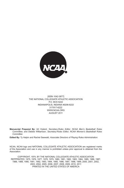 2011-12 AND 2012-13 MEN'S AND WOMEN'S RULES - NAIA