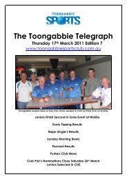 Toongabbie telegraph 2011 no7 - Toongabbie Sports & Bowling Club