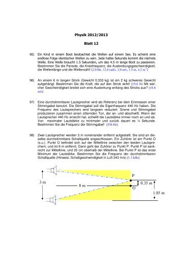 3 m 8 m 0.35 m Ο P 1.85 m - Homepage Angewandte Physik, Uni ...
