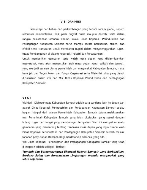 VISI MISI.pdf - Pemerintah Kabupaten Samosir