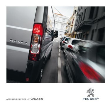 ACCESSORIES PRICE LIST BOXER - Peugeot