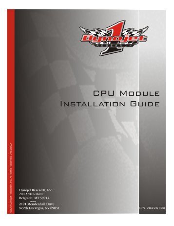 CPU Module Installation Guide - Dynojet Research