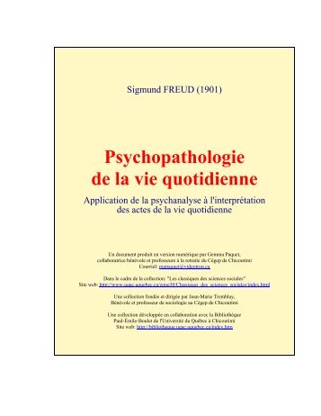 Psychopathologie de la vie quotidienne - Index of