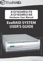 ExaRAID Hardware User Manual - Accusys