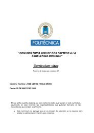 Curriculum vitae - Universidad PolitÃ©cnica de Madrid