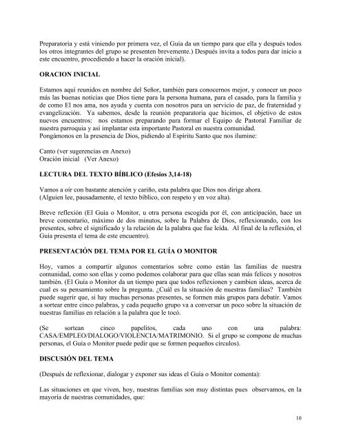 Manual de Pastoral Familiar PROLOGO La Pastoral Familiar en ...