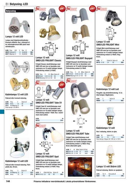 El | Belysning Â·LED - OxelÃ¶sunds BÃ¥t & Motor AB