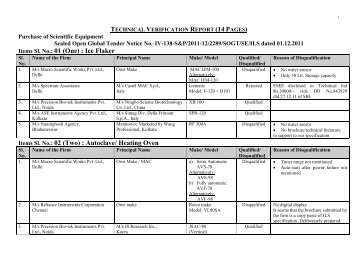 TECHNICAL VERIFICATION REPORT - Institute of Life Sciences