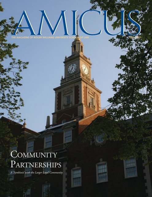 AMICUS Vol. 4, No. 2 (Fall 2005) - Roger Williams University School ...