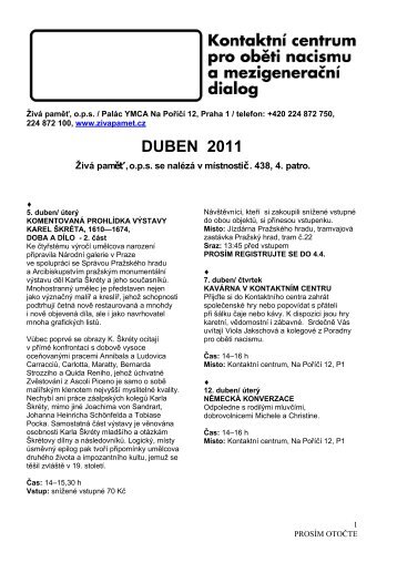 Program na duben 2010.pdf - Å½ivÃ¡ pamÄÅ¥