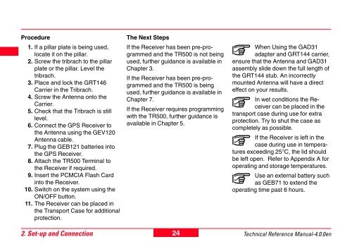 GPS500 Technical Reference Manual V4.0 - Leica Geosystems