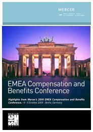 EMEA Compensation and Benefits Conference - Mercer Signature ...