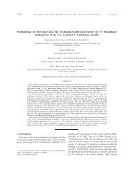 Methodology for Deriving Clear-Sky Erythemal Calibration Factors ...